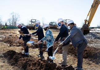 UK breaks ground on new research facility at Coldstream Park on February 23, 2021. 