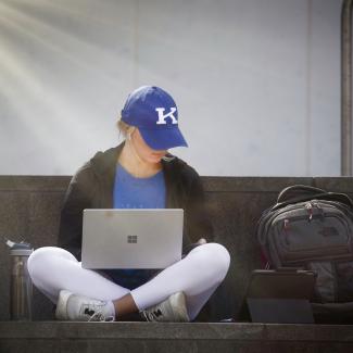 Student on laptop