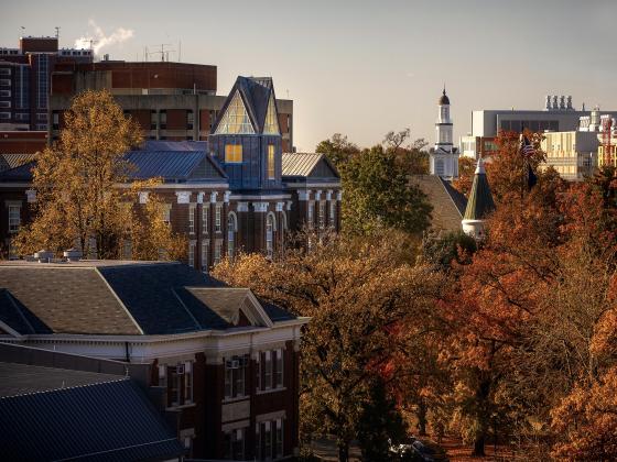 Main Building in the fall