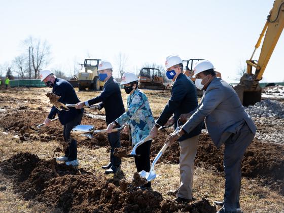 UK breaks ground on new research facility at Coldstream Park on February 23, 2021. 