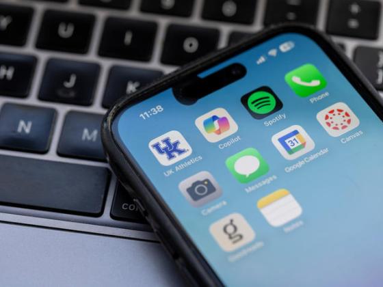 Microsoft Copilot app on iphone screen